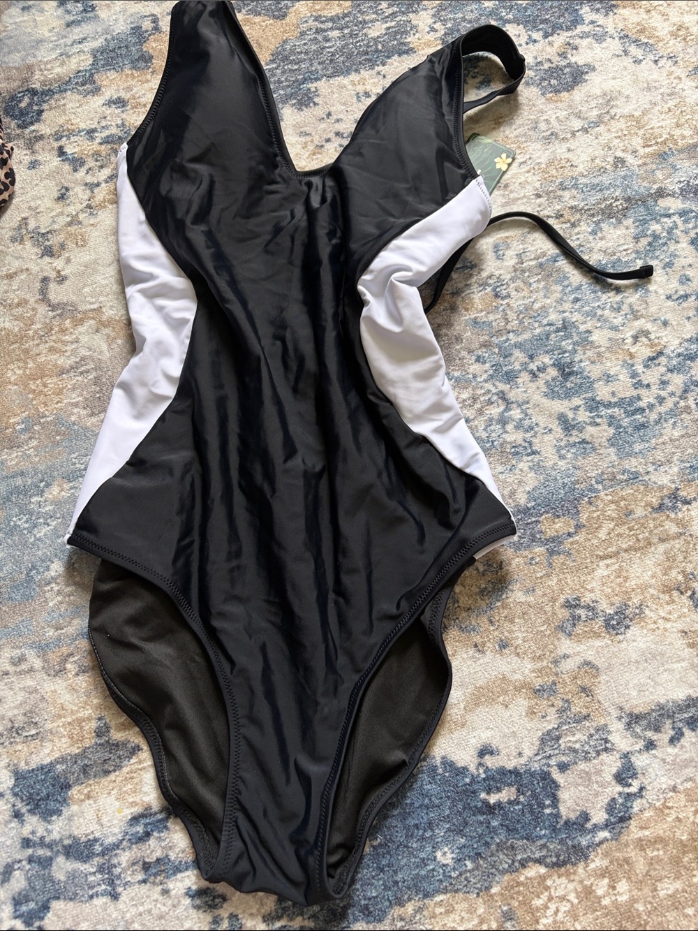Black & White One-Piece Swimsuit - Classic Colorblock